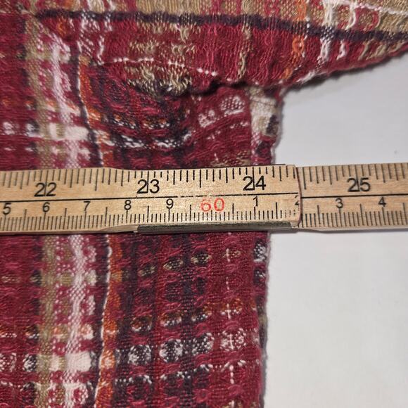 Liz & Me Womens 2X Zip Up Jacket Plaid Jacquard Colorful Knit Bohemian Cozy Fall - Picture 10 of 12